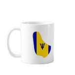 Barbados flag map coffee mug
