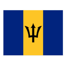 Barbados Flag Postcards