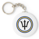 Barbados Flag Ring Keychain