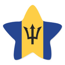 Barbados Flag Stickers