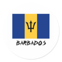 Barbados Flag stickers