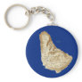 Barbados Map Keychain