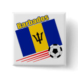 Barbados Soccer Team Pinback Buttons