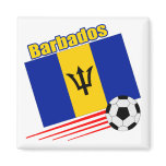 Barbados Soccer Team Refrigerator Magnets
