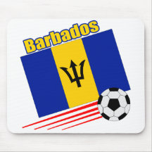 Barbados Soccer Team Mouse Mat