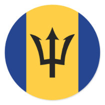 barbados round sticker