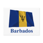 Barbados Waving Flag with Name