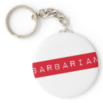 Barbarian Label Keychain