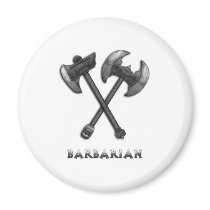 Barbarian Weapon of Choice Refrigerator Magnets