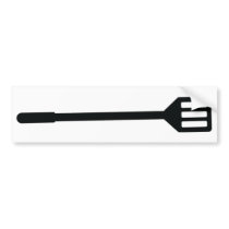 barbecue cutlery icon bumper sticker