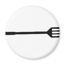 barbecue cutlery icon magnets