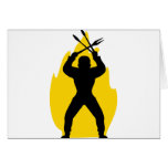 barbecue freak icon cards