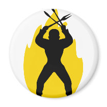 barbecue freak icon magnets