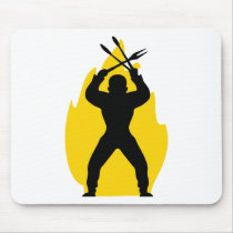 barbecue freak icon mouse pad