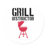 Barbecue - Grill Instructor Round Sticker
