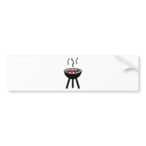 barbecue icon bumper stickers