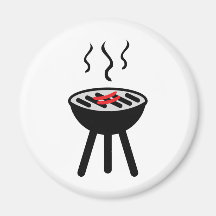 barbecue icon fridge magnet