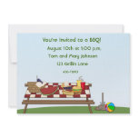 Barbecue Picnic Table Custom Announcements