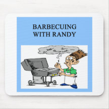 barbecueing with randy mouse mat