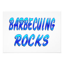 BARBECUING ROCKS CUSTOM INVITATION