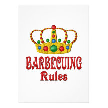 BARBECUING RULES PERSONALIZED INVITE