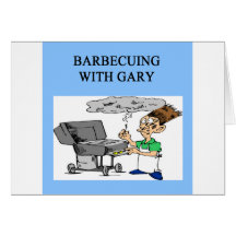 barbecuing with gary greeting cards