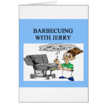 barbecuing with jerry greeting card