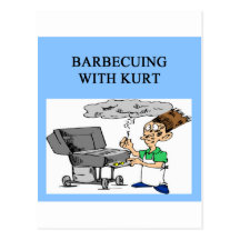 barbecuing with kurt post card