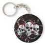 Barbed Skulls Keychain