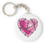 barbed wire heart keychains