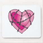 barbed wire heart mouse pad
