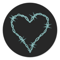 Barbed Wire Heart Sticker