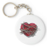 BarbedWireHeart081510 Keychain