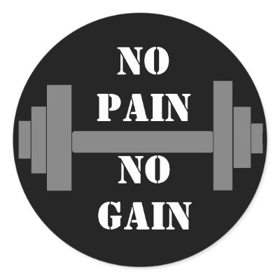 barbell NO PAIN NO GAIN Sticker by kotzradio