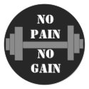 barbell NO PAIN NO GAIN stickers