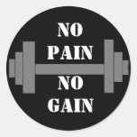 barbell NO PAIN NO GAIN Sticker