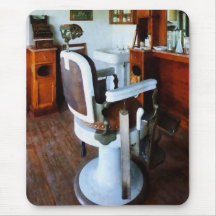 Barber Chair with Cash Register Mouse Pads