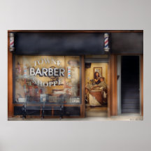Barber - Getting a hair cut Print
