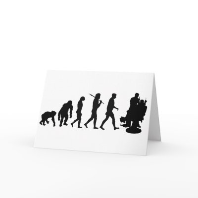 Barber hairdresser hair stylist mens workaholic greeting cards by Funkart