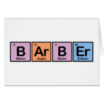 Barber made of Elements Greeting Card
