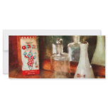Barber - On a barbers counter Customized Rack Card