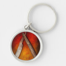 Barber - Shaving - Keep a stiff upper lip Keychain