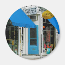 Barber Shop and Dress Shop Magnet