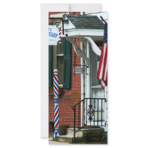 Barber Shop Entrance Personalized Rack Card