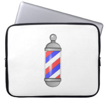 Barber Shop Pole Laptop Sleeve