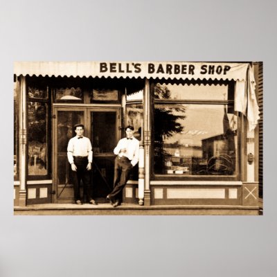 Barber Shop Poster by scenesfromthepast
