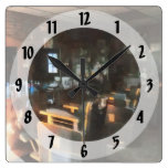 Barber Shop With Sun Streaming Through Window Clock