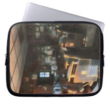 Barber Shop With Sun Streaming Through Window Laptop Computer Sleeve