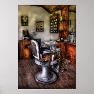 Antique Barbers Chair on An Antique Barber Chair Complete With Child Booster Seat Makes A Great
