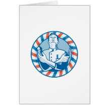 Barber With Clipper Hair Cutter and Scissors Cards